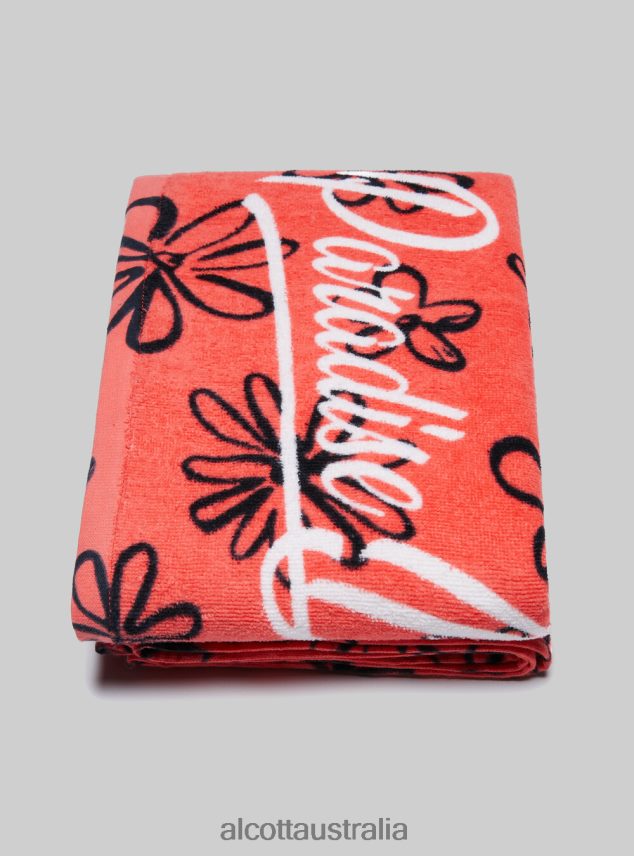 Telo Mare In Cotone Con Stampa Men 2TH442554 FLOWERS Alcott Accessories