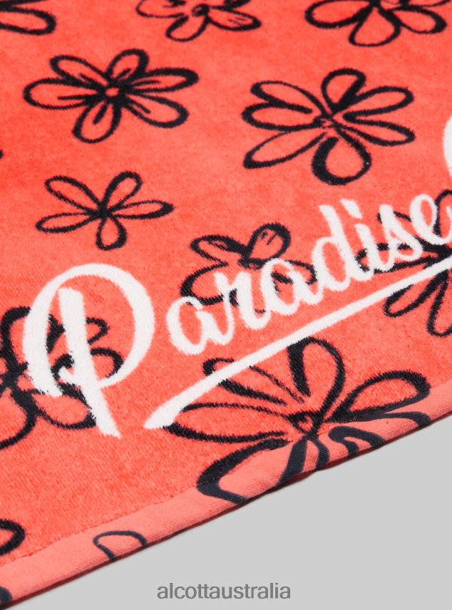 Telo Mare In Cotone Con Stampa Men 2TH442554 FLOWERS Alcott Accessories