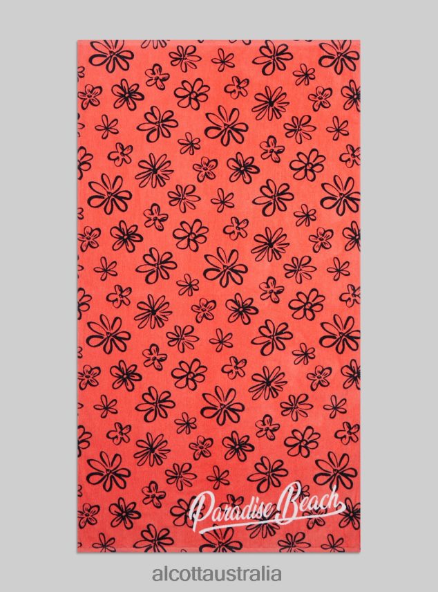 Telo Mare In Cotone Con Stampa Men 2TH442554 FLOWERS Alcott Accessories