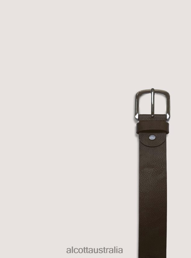 Basic Leather-Effect Belt Men 2TH4421010 BR1 BROWN DARK Alcott Accessories