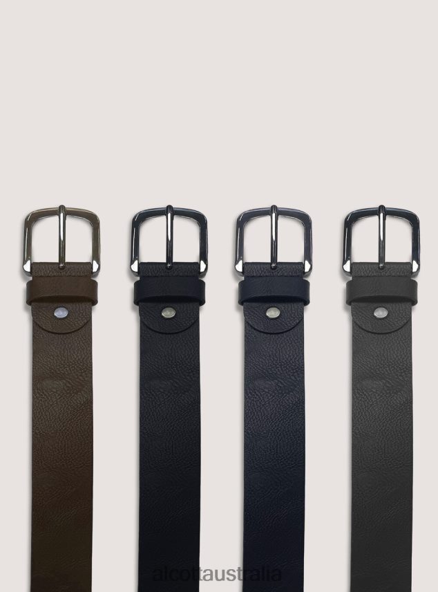 Basic Leather-Effect Belt Men 2TH4421010 BR1 BROWN DARK Alcott Accessories