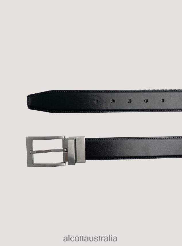 Cintura In Pelle Reversibile Men 2TH442912 BK1 BLACK Alcott Accessories