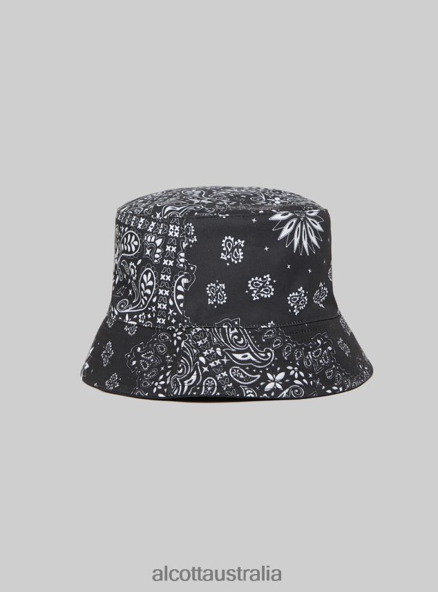 Cappello Pescatore Con Stampa Paisley Reversibile Men 2TH442523 BK1 BLACK Alcott Accessories