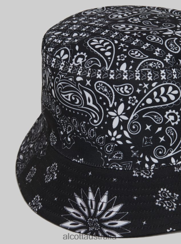 Cappello Pescatore Con Stampa Paisley Reversibile Men 2TH442523 BK1 BLACK Alcott Accessories