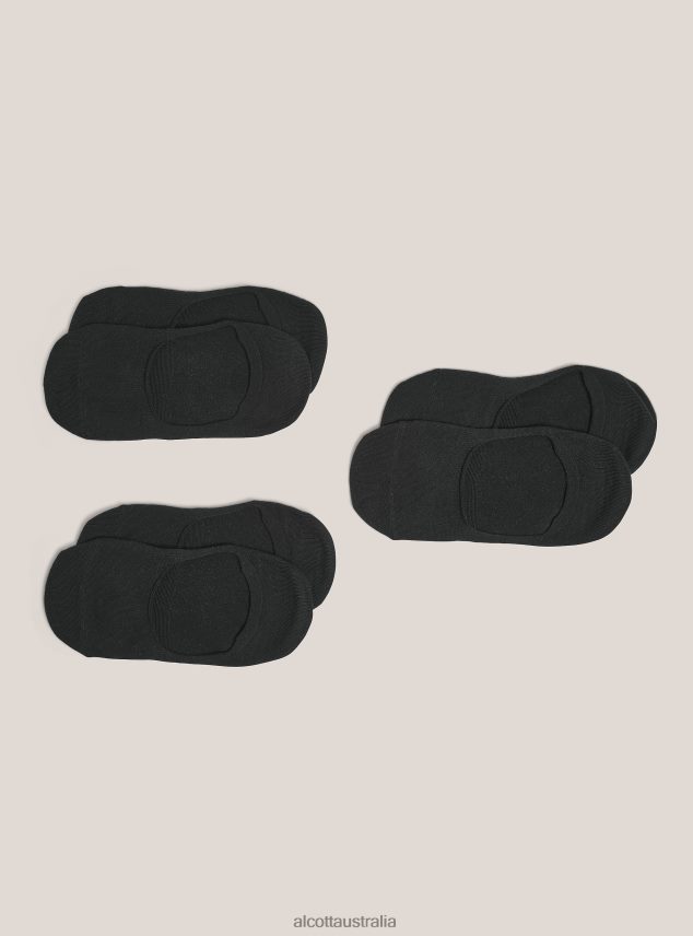 Set 3 Pairs Of Footsies Socks Men 2TH4421046 BK1 BLACK Alcott Accessories