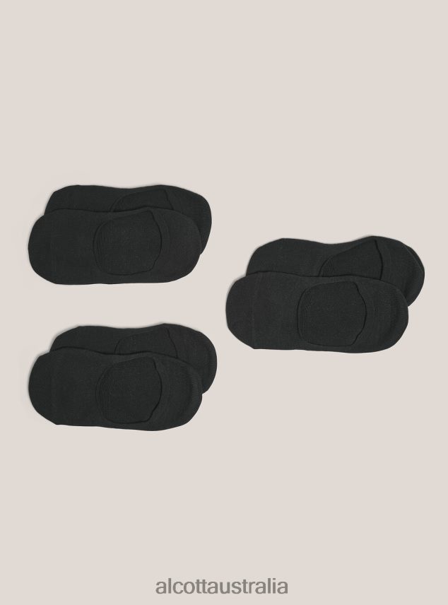 Set 3 Pairs Of Footsies Socks Men 2TH4421046 BK1 BLACK Alcott Accessories