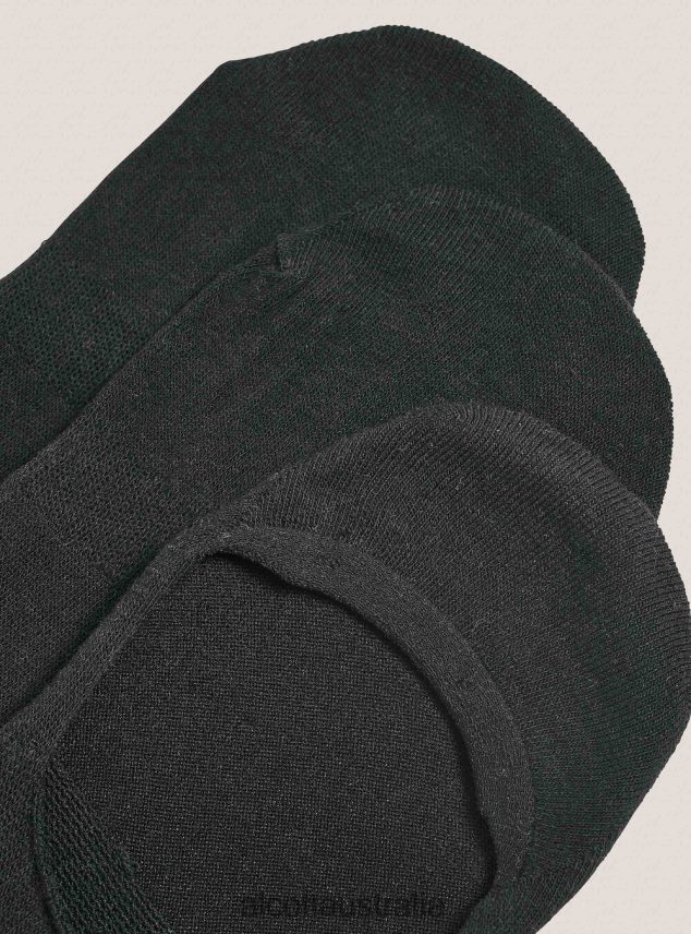 Set 3 Pairs Of Footsies Socks Men 2TH4421046 BK1 BLACK Alcott Accessories