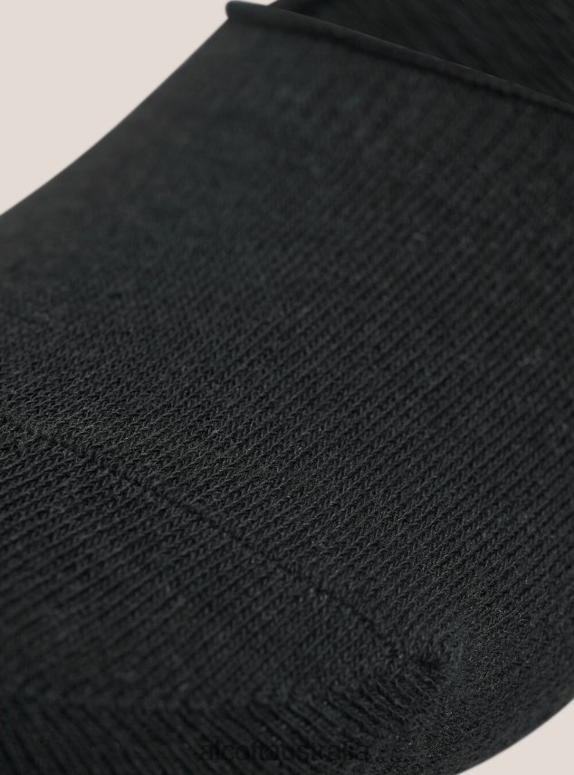 Set 3 Pairs Of Footsies Socks Men 2TH4421046 BK1 BLACK Alcott Accessories