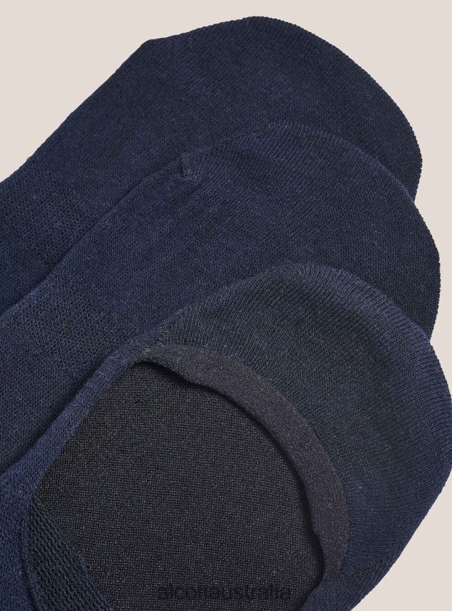 Set 3 Pairs Of Footsies Socks Men 2TH4421109 BK1 BLACK Alcott Accessories