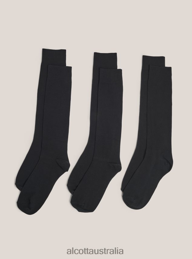 Set Of 3 Socks Men 2TH4421002 BK1 BLACK Alcott Accessories