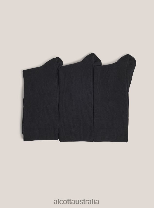 Set Of 3 Socks Men 2TH4421002 BK1 BLACK Alcott Accessories