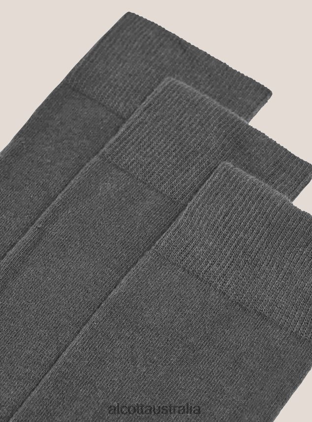 Set Of 3 Socks Men 2TH442747 BK1 BLACK Alcott Accessories