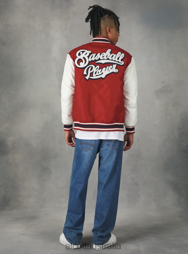 College-Style Bomber Jacket With Recycled Padding Men 2TH442821 BK1 BLACK Alcott Clothing