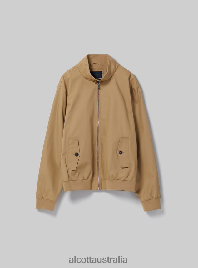 Cotton Blend Bomber Jacket Men 2TH442691 BG1 BEIGE DARK Alcott Clothing