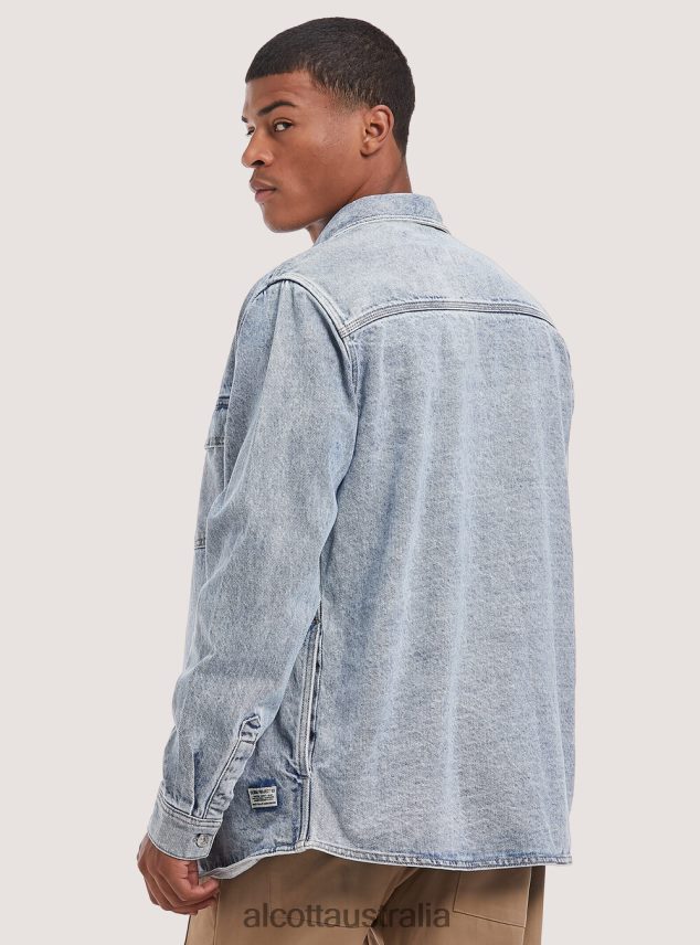 Denim Shirt Jacket Men 2TH4421043 D006 AZURE Alcott Clothing