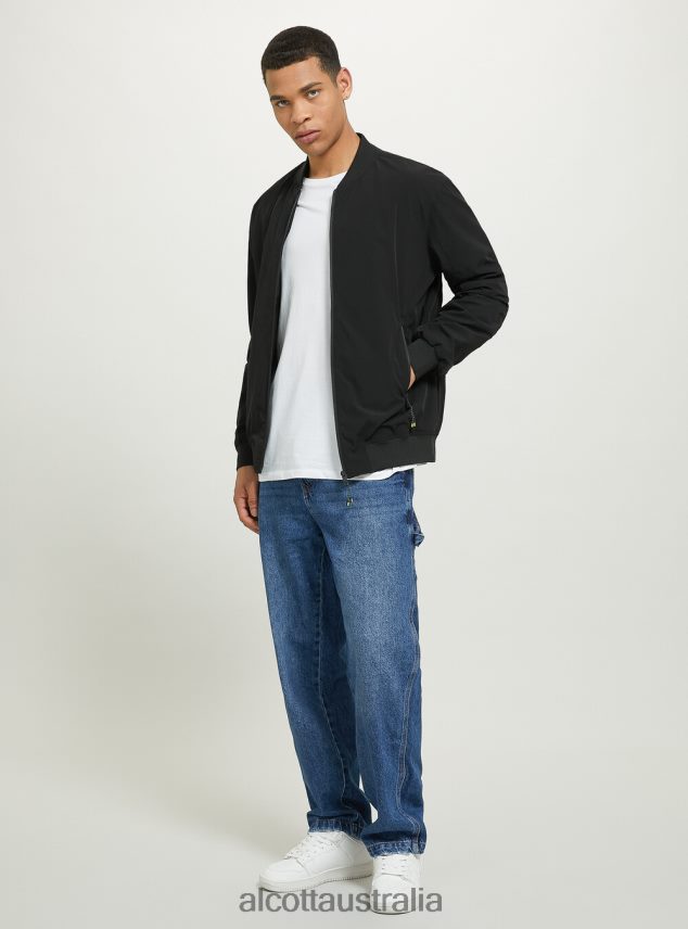 Jacket With Ribbed Details Men 2TH442915 BLACK Alcott Clothing