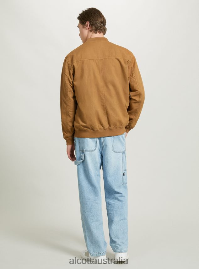 Linen Bomber Jacket Men 2TH442741 BLUE Alcott Clothing