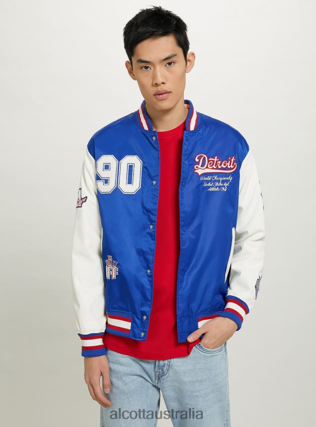 Varsity Bomber Jacket With Patch Men 2TH442863 RY1 ROYALE DARK Alcott Clothing