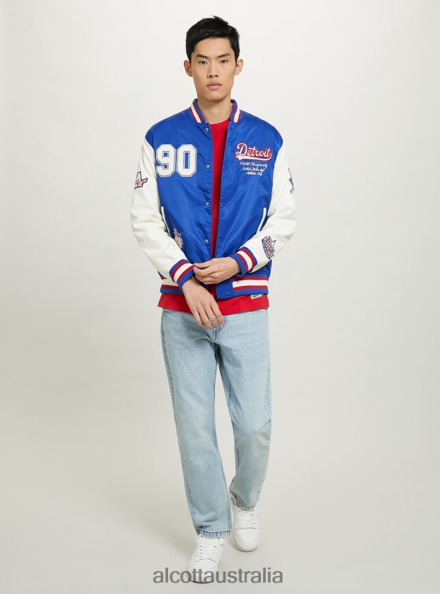 Varsity Bomber Jacket With Patch Men 2TH442863 RY1 ROYALE DARK Alcott Clothing