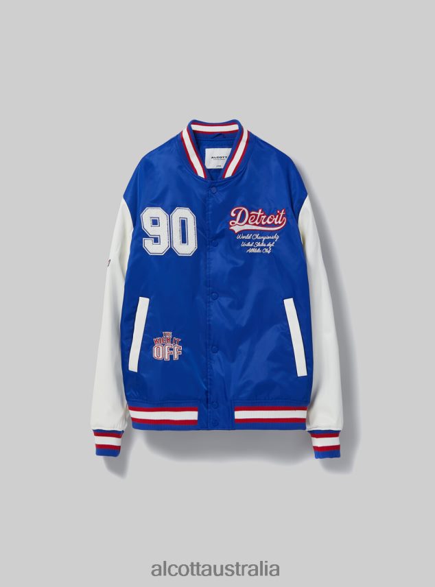 Varsity Bomber Jacket With Patch Men 2TH442863 RY1 ROYALE DARK Alcott Clothing