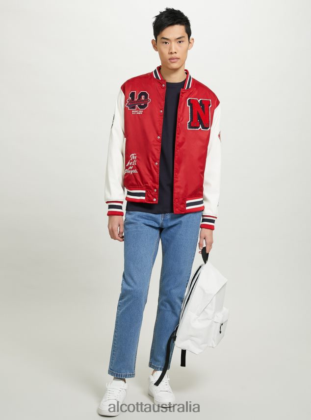 Varsity Bomber Jacket With Patch Men 2TH442864 RY1 ROYALE DARK Alcott Clothing