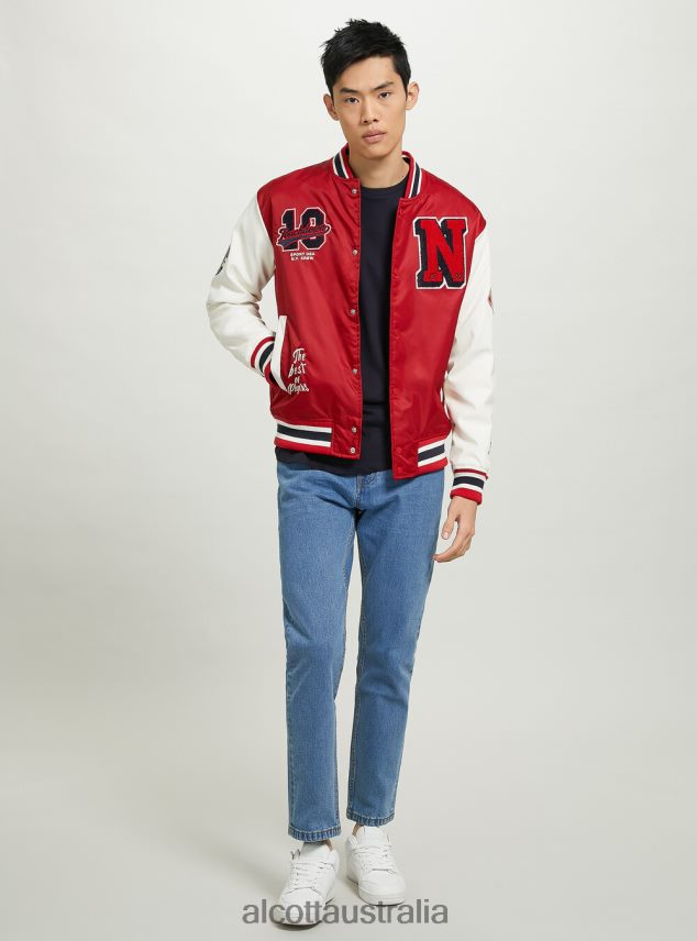 Varsity Bomber Jacket With Patch Men 2TH442864 RY1 ROYALE DARK Alcott Clothing