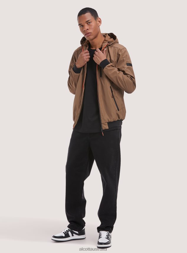 Windproof Hooded Bomber Jacket Men 2TH4421028 BK1 BLACK Alcott Clothing