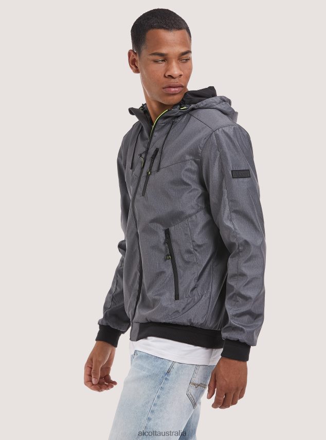 Windproof Hooded Bomber Jacket Men 2TH442728 BK1 BLACK Alcott Clothing