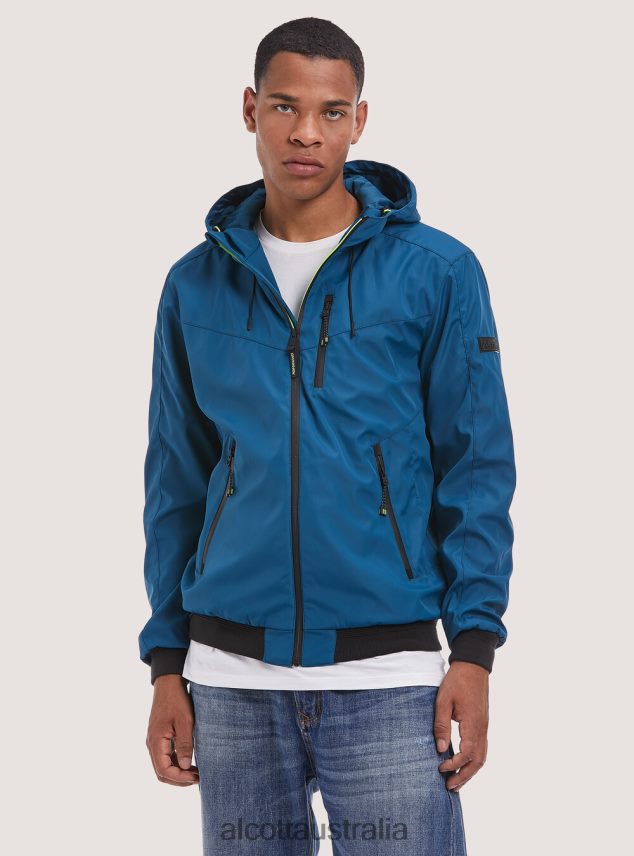 Windproof Hooded Bomber Jacket Men 2TH442783 BK1 BLACK Alcott Clothing