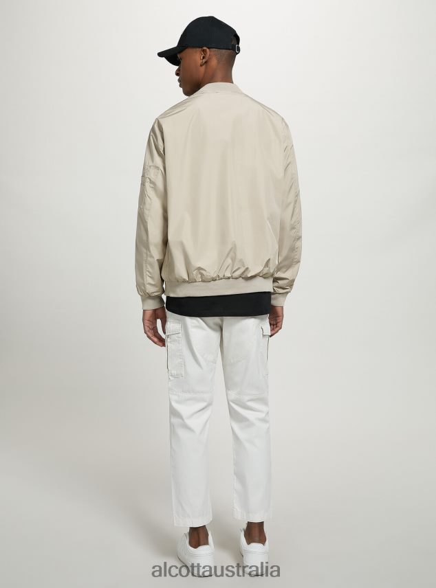 Windproof Regular Fit Bomber Jacket Men 2TH4421024 KY2 KAKY MEDIUM Alcott Clothing