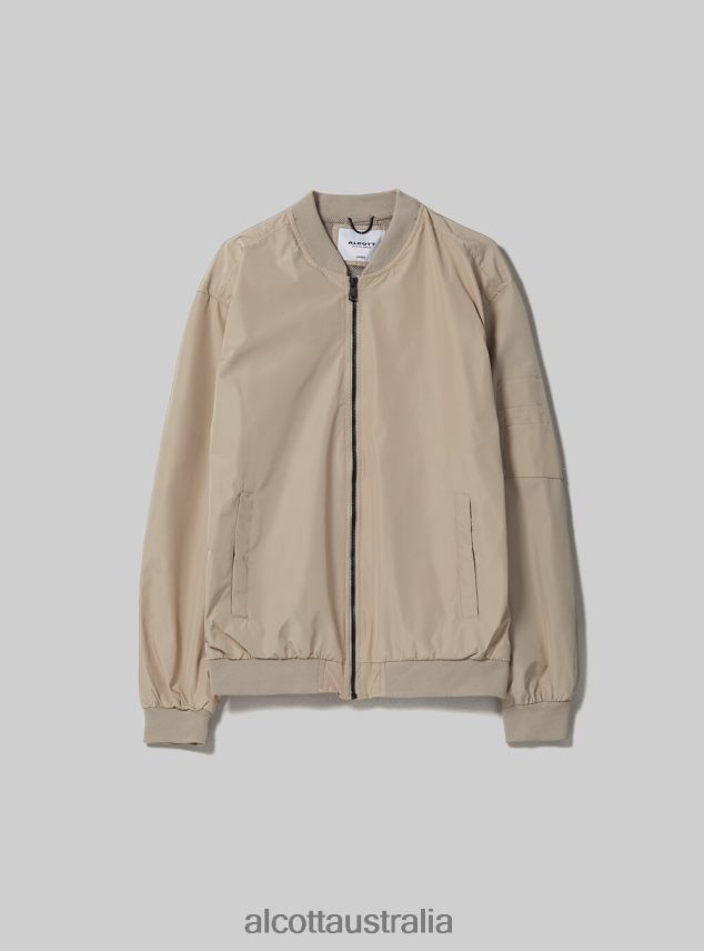 Windproof Regular Fit Bomber Jacket Men 2TH4421024 KY2 KAKY MEDIUM Alcott Clothing