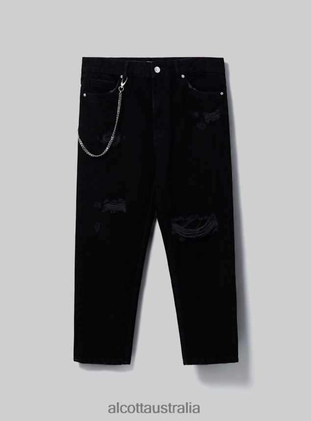 Relaxed Fit Jeans With Chain Men 2TH442645 WH1 OFF WHITE Alcott Clothing