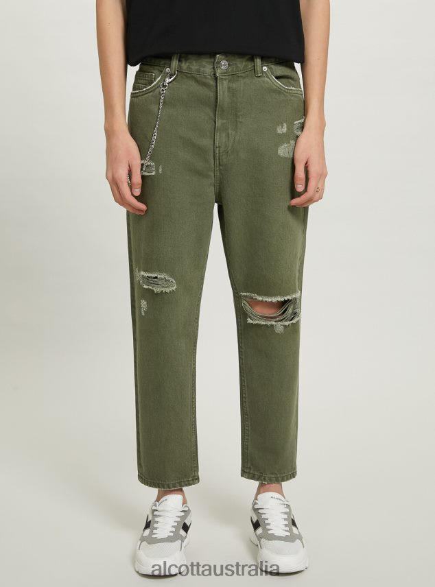 Relaxed Fit Jeans With Chain Men 2TH442788 WH1 OFF WHITE Alcott Clothing