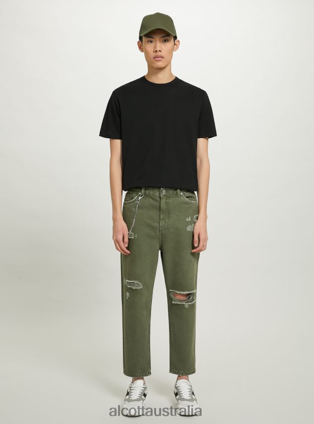 Relaxed Fit Jeans With Chain Men 2TH442788 WH1 OFF WHITE Alcott Clothing