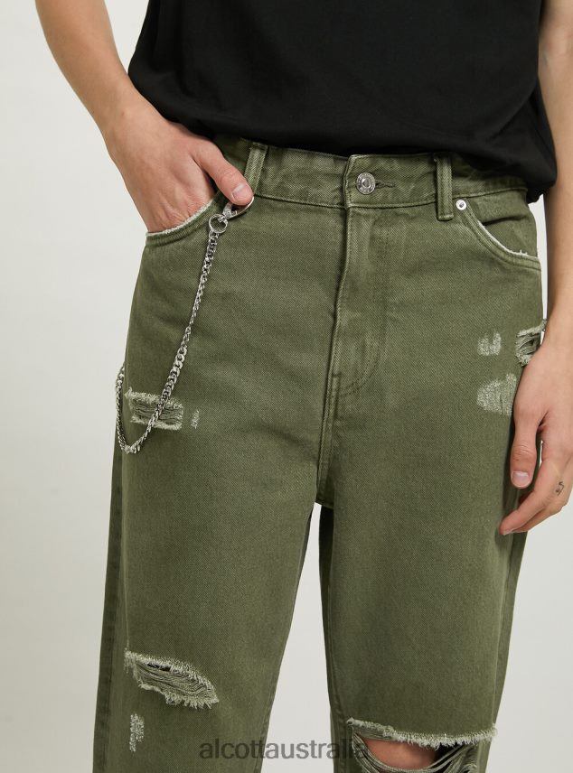 Relaxed Fit Jeans With Chain Men 2TH442788 WH1 OFF WHITE Alcott Clothing