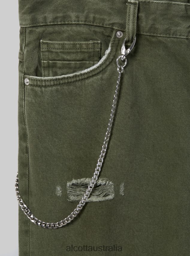 Relaxed Fit Jeans With Chain Men 2TH442788 WH1 OFF WHITE Alcott Clothing