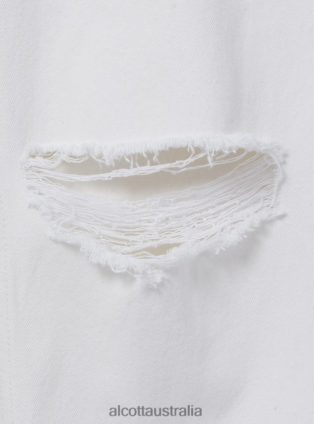 Relaxed Fit Jeans With Chain Men 2TH442943 WH2 WHITE Alcott Clothing