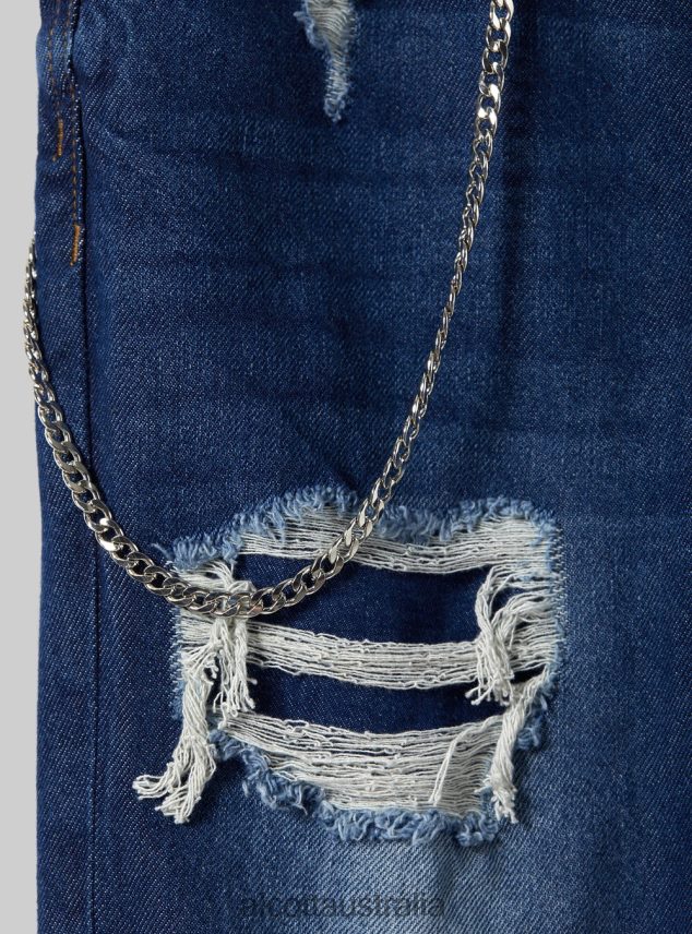 Relaxed Fit Jeans With Tears Men 2TH4421044 D004 MEDIUM LIGHT BLUE Alcott Clothing