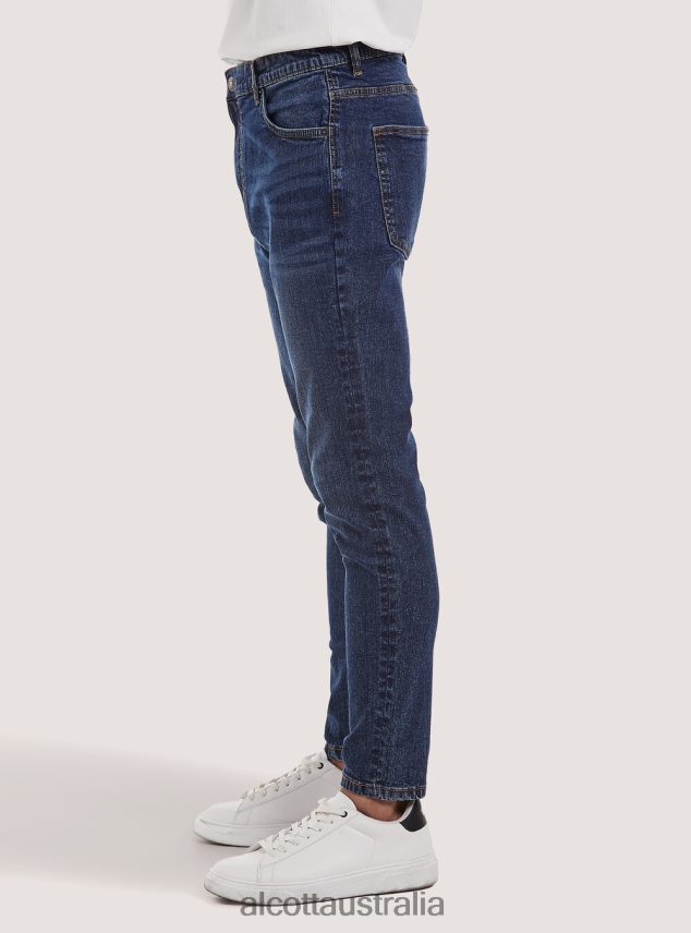 Stretch Denim Carrot Fit Jeans Men 2TH442900 D007 LIGHT AZURE Alcott Clothing