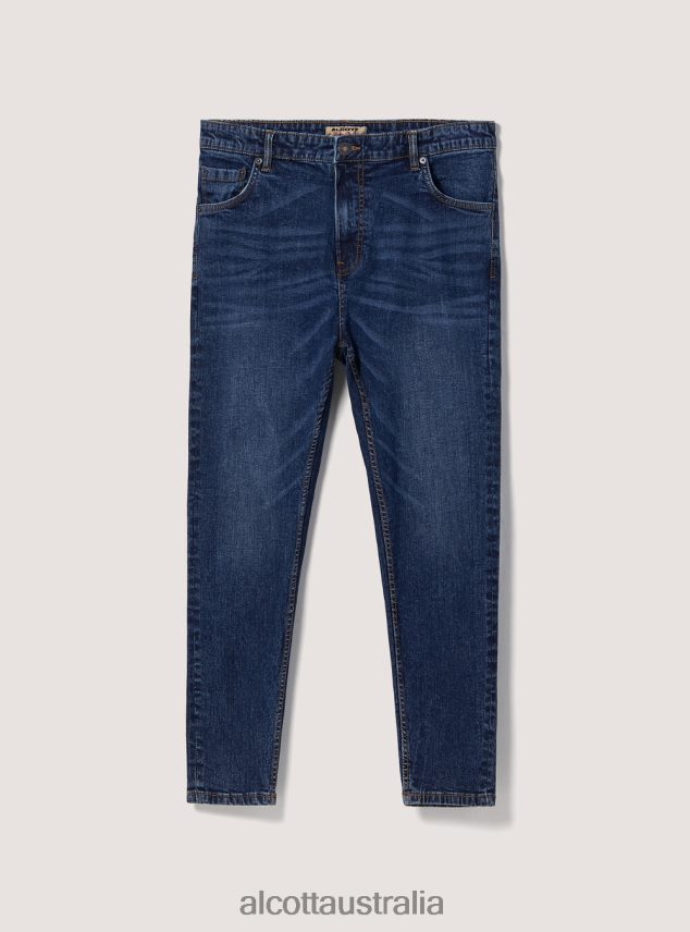 Stretch Denim Carrot Fit Jeans Men 2TH442900 D007 LIGHT AZURE Alcott Clothing