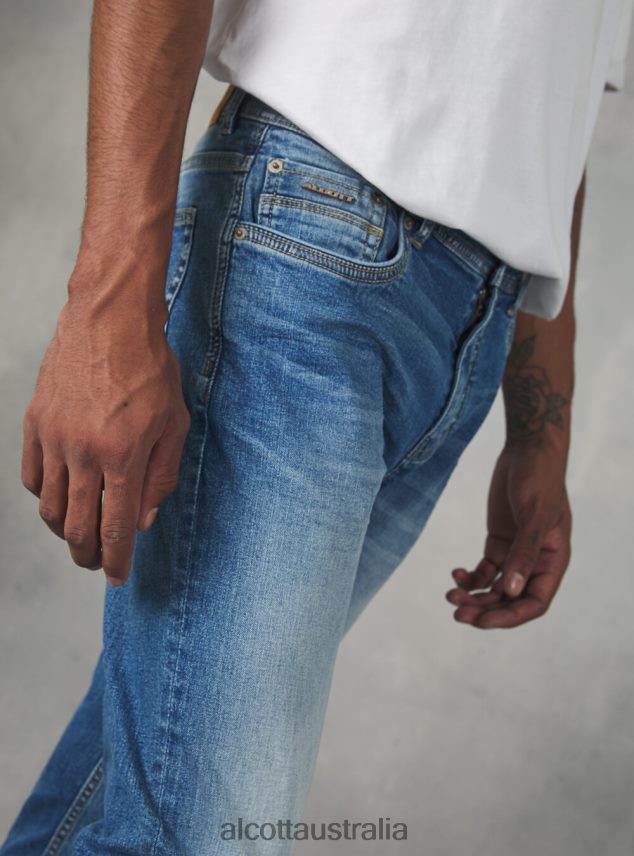 Super Skinny Jeans In Stretch Denim Men 2TH442756 D003 MEDIUM BLUE Alcott Clothing