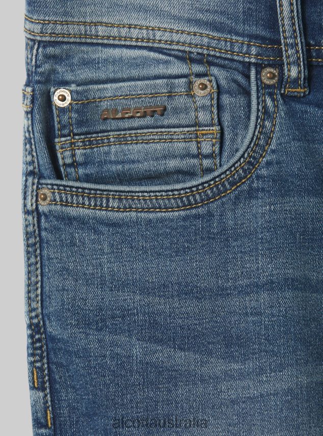 Super Skinny Jeans In Stretch Denim Men 2TH442756 D003 MEDIUM BLUE Alcott Clothing