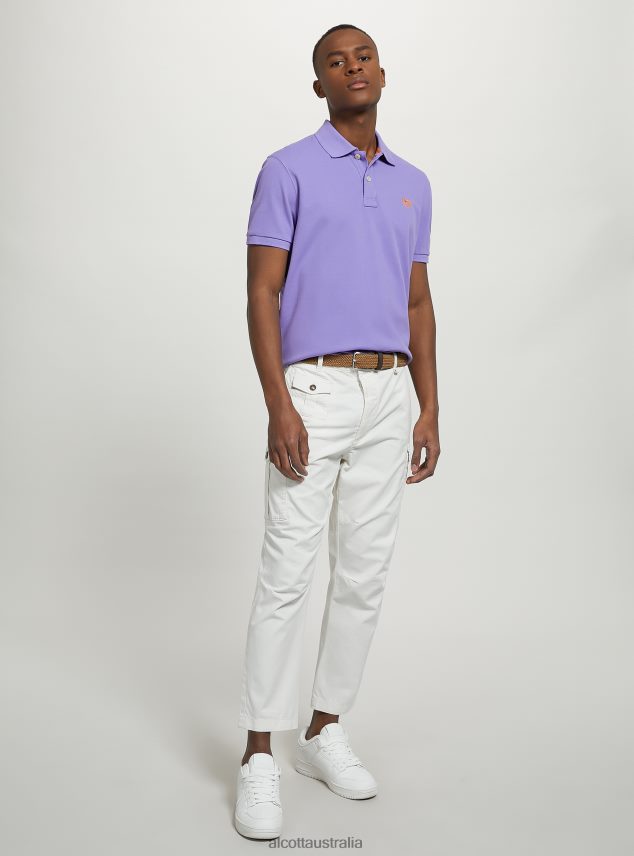 Cotton Pique Polo Shirt With Embroidery Men 2TH4421023 WH3 WHITE Alcott Clothing