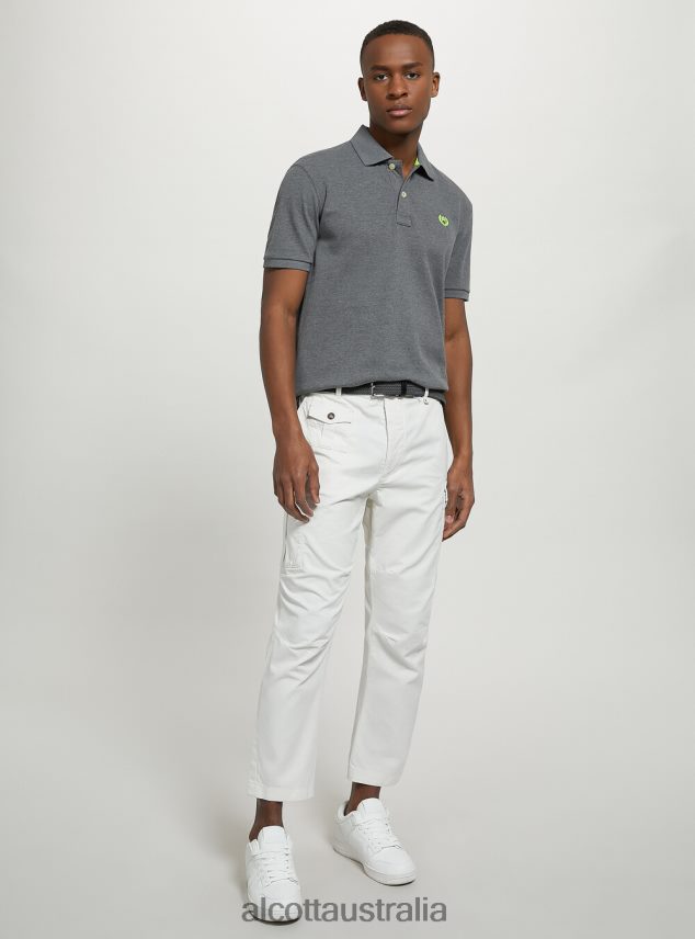 Cotton Pique Polo Shirt With Embroidery Men 2TH4421142 WH3 WHITE Alcott Clothing