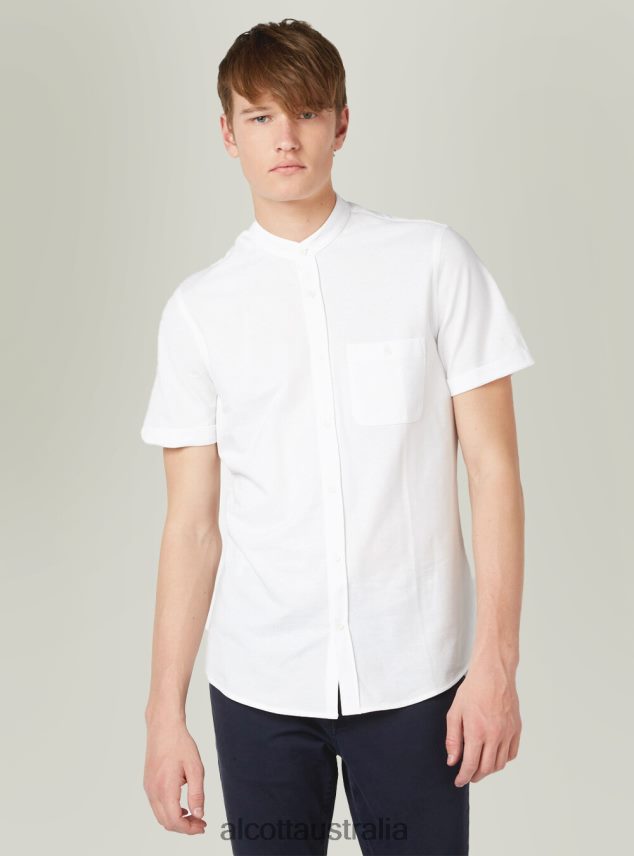 Camicia Di Piquet Con Collo Coreano Men 2TH442844 BLUE Alcott Clothing