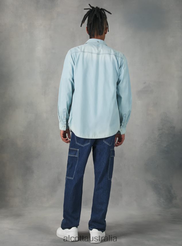 Denim Shirt Men 2TH442751 BLACK Alcott Clothing