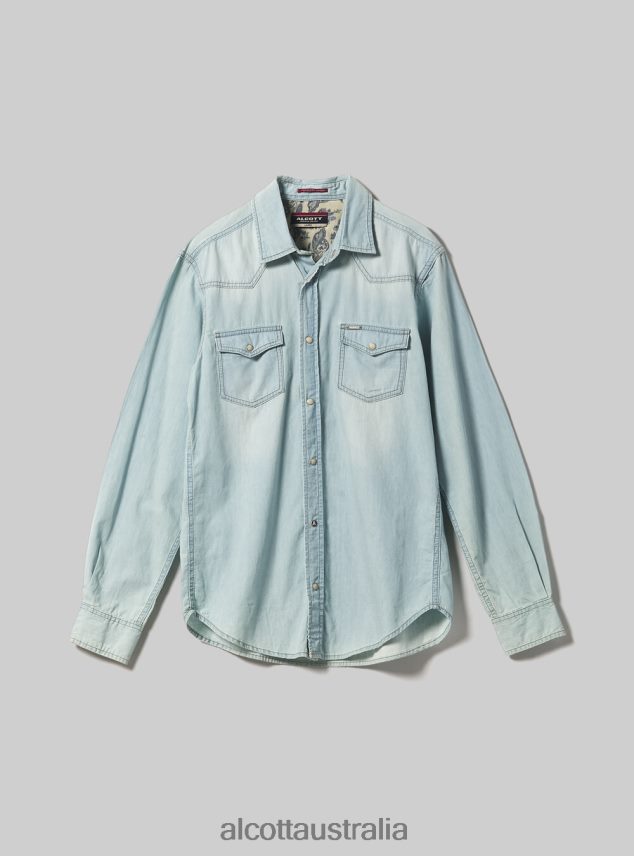 Denim Shirt Men 2TH442751 BLACK Alcott Clothing