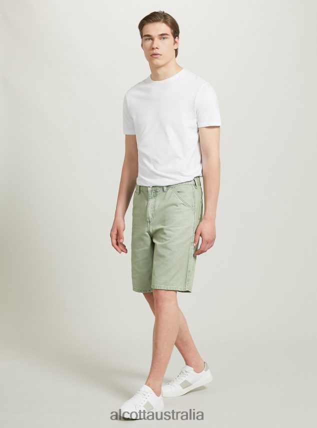 Bermuda Canvas Carpenter Men 2TH4421036 GN3 GREEN LIGHT Alcott Clothing