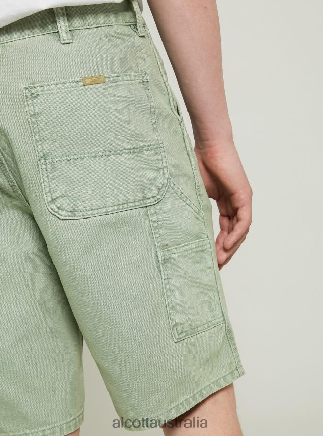 Bermuda Canvas Carpenter Men 2TH4421036 GN3 GREEN LIGHT Alcott Clothing