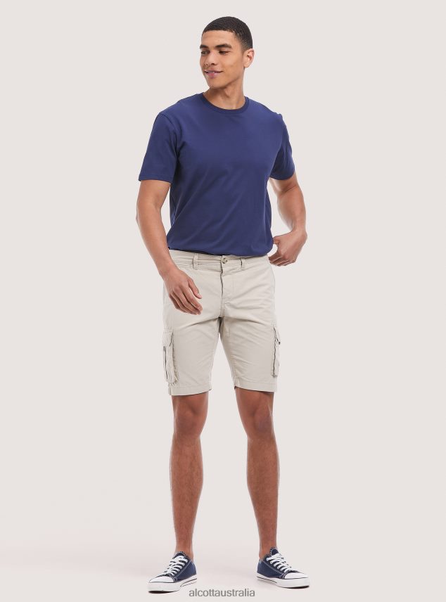 Cotton Bermuda Shorts With Large Pockets Men 2TH442854 C0586 ECRU' Alcott Clothing